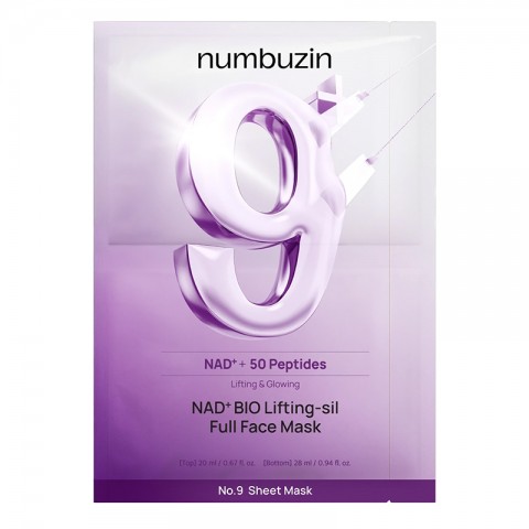 NUMBUZIN Masca șervețel lifting pentru față cu coenzimă No.9 NAD+ BIO Lifting-sil Full Face Mask 26mlIVET.RO - Reduceri de până la -80%