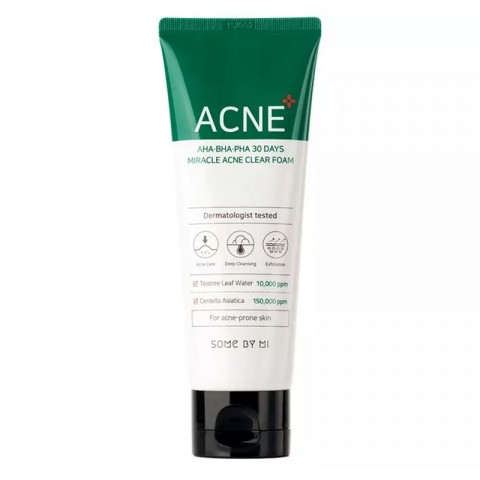 SomeByMi AHA-BHA-PHA 30 Days Miracle Acne Clear Foam 100mlIVET.RO - Reduceri de până la -80%