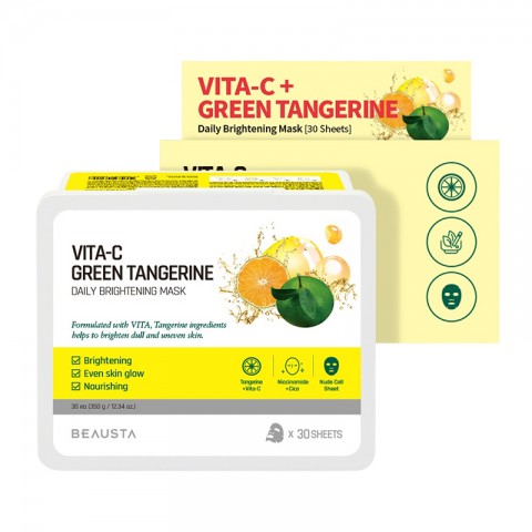 BEAUSTA Cicarecipe Green Tangerine Daily Vita Mask set 30 bucățiIVET.RO - Reduceri de până la -80%