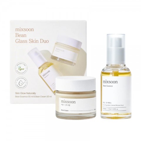 MIXSOON Bean Glass Skin Duo set îngrijire facială cu extract de soia (Bean Essence 50 ml x 1 + Bean Cream 50 ml x 1)IVET.RO - Reduceri de până la -80%