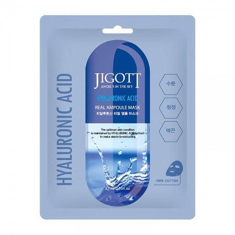 Jigott Hyaluronic Acid Real Ampoule Mask 27 mlIVET.RO - Reduceri de până la -80%