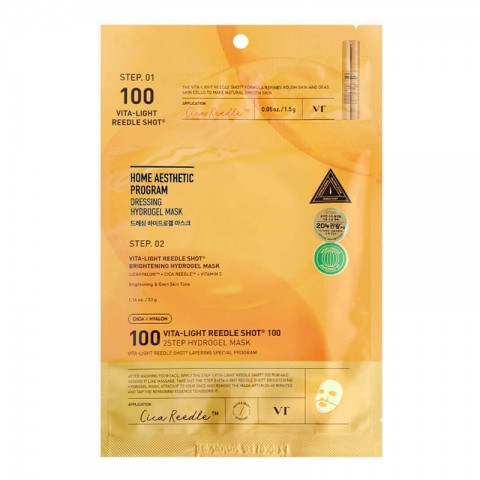VT COSMETICS VITA-LIGHT REEDLE SHOT 100 2STEP HYDROGEL MASK 1,5 g + 33 gIVET.RO - Reduceri de până la -80%