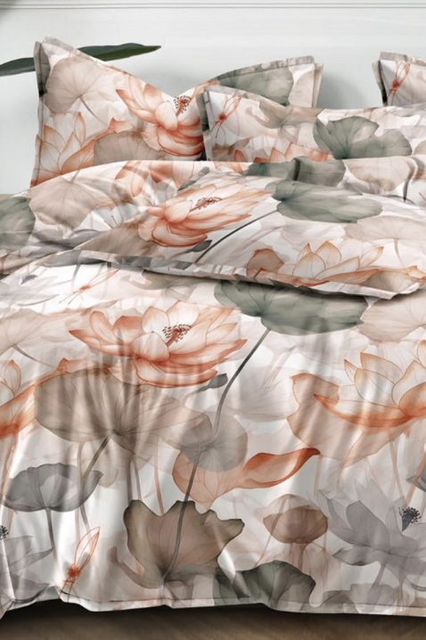 Set modern de lenjerie de pat format din patru piese, cu motiv floral GARDENITA 180x220 cm, Culoare: multicolor, IVET.RO - Reduceri de până la -80%