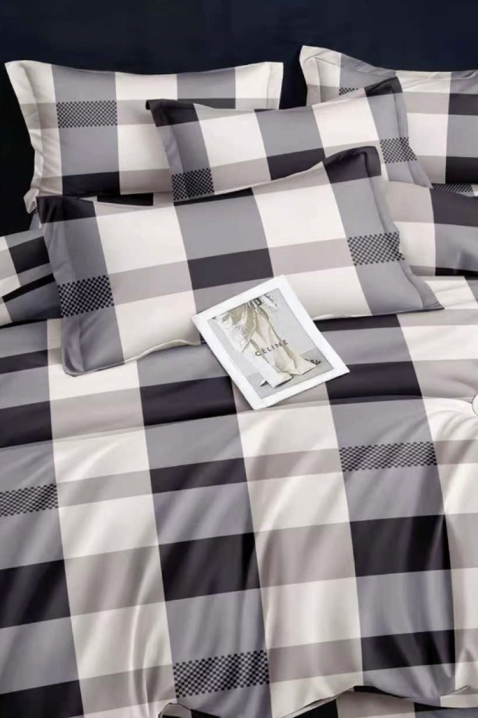 Set modern de lenjerie de pat format din patru piese, cu un design geometric RAYENA 180x220 cm, Culoare: multicolor, IVET.RO - Reduceri de până la -80%