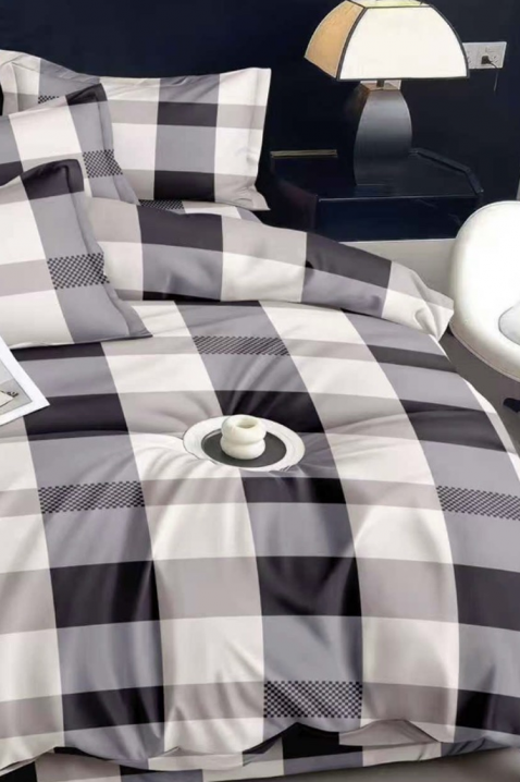 Set modern de lenjerie de pat format din patru piese, cu un design geometric RAYENA 180x220 cm, Culoare: multicolor, IVET.RO - Reduceri de până la -80%