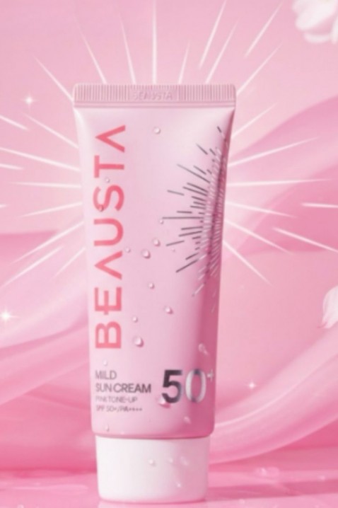 BEAUSTA Mild Sun Cream Pink Tone-Up SPF50+ 50 mlIVET.RO - Reduceri de până la -80%