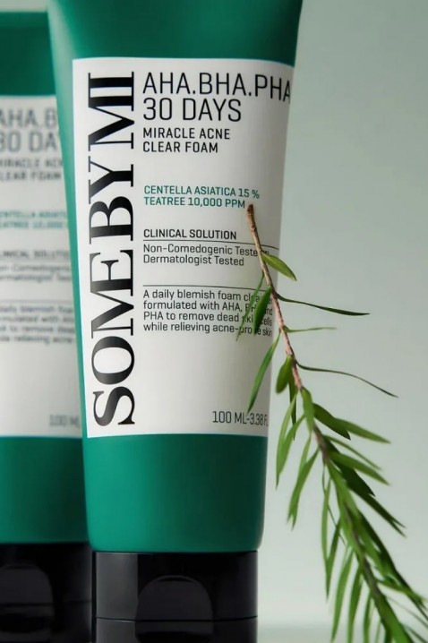 SomeByMi AHA-BHA-PHA 30 Days Miracle Acne Clear Foam 100mlIVET.RO - Reduceri de până la -80%