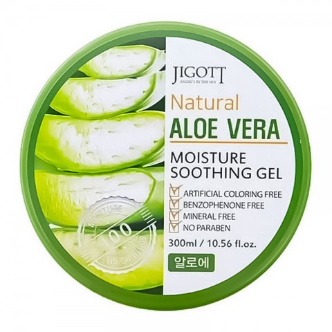 Jigott Natural Aloe Vera Moisture Soothing Gel 300 mlIVET.RO - Reduceri de până la -80%