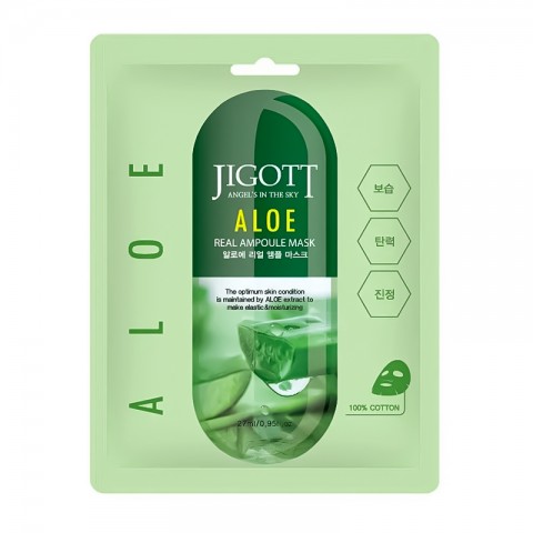 Jigott Aloe Real Ampoule Mask 27 mlIVET.RO - Reduceri de până la -80%