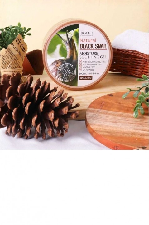 Jigott Natural Black Snail Moisture Soothing Gel 300 mlIVET.RO - Reduceri de până la -80%