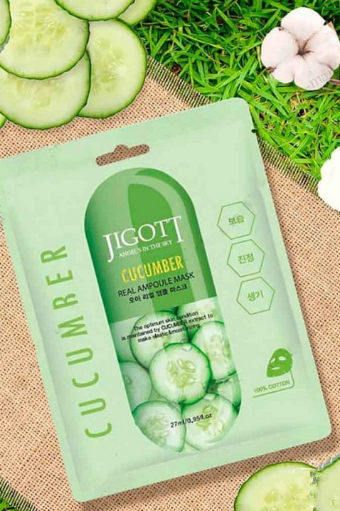 JIGOTT Cucumber Real Ampoule Mask 27 mlIVET.RO - Reduceri de până la -80%