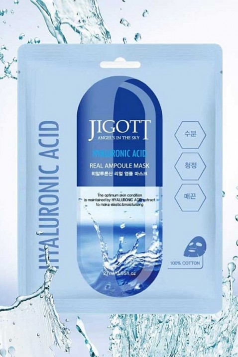 Jigott Hyaluronic Acid Real Ampoule Mask 27 mlIVET.RO - Reduceri de până la -80%