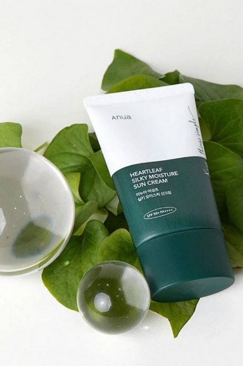 ANUA Heartleaf Silky Moisture Sun Cream SPF50+ PA++++ 50 mlIVET.RO - Reduceri de până la -80%