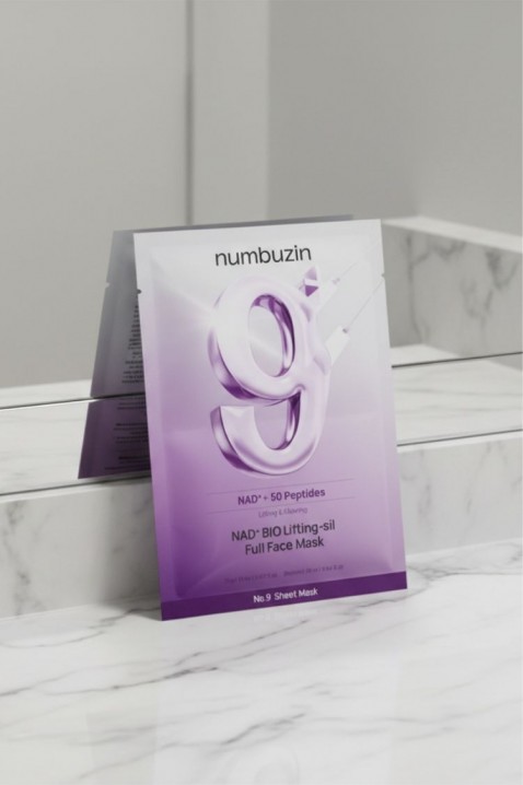 NUMBUZIN Masca șervețel lifting pentru față cu coenzimă No.9 NAD+ BIO Lifting-sil Full Face Mask 26mlIVET.RO - Reduceri de până la -80%