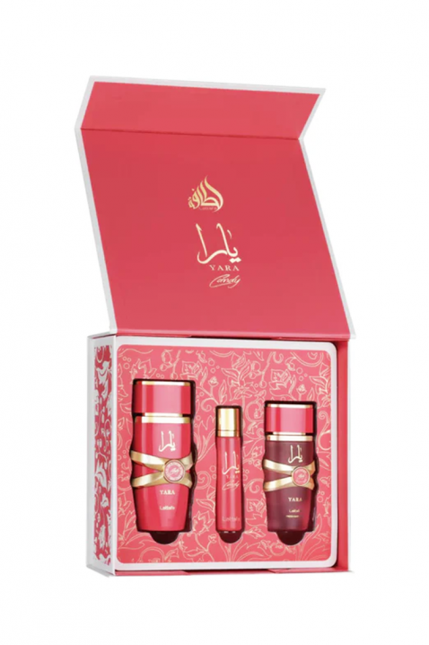 Set arabesc pentru femei Lattafa Yara Candy EDP 100 ml + 12 ml EDP + Hair Mist 50 mlIVET.RO - Reduceri de până la -80%