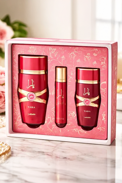 Set arabesc pentru femei Lattafa Yara Candy EDP 100 ml + 12 ml EDP + Hair Mist 50 mlIVET.RO - Reduceri de până la -80%
