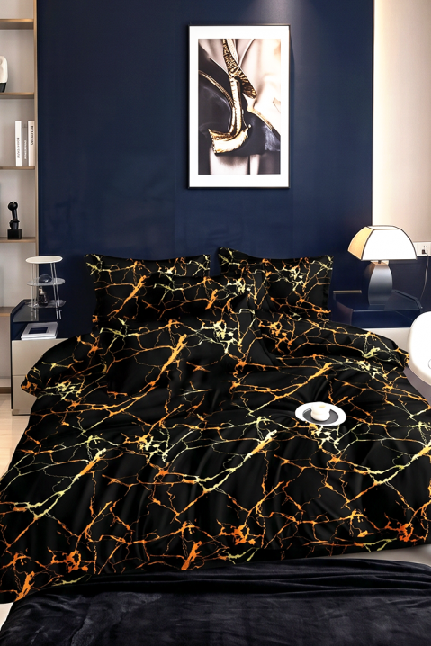 Set de lenjerie de pat elegant, format din trei piese, cu un accent de design modern, FAMOZIA 200x220 cm, Culoare: multicolor, IVET.RO - Reduceri de până la -80%