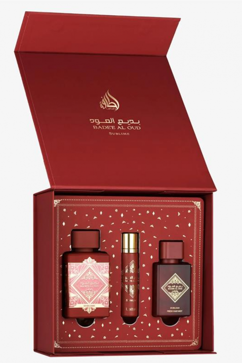 Set unisex arabesc Lattafa Bade`e Al Oud Sublime EDP 100 ml + 12 ml EDP + Hair Mist 50 mlIVET.RO - Reduceri de până la -80%