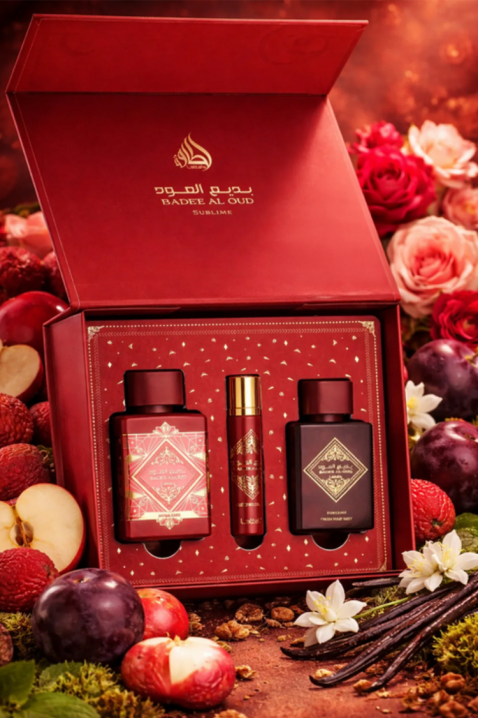 Set unisex arabesc Lattafa Bade`e Al Oud Sublime EDP 100 ml + 12 ml EDP + Hair Mist 50 mlIVET.RO - Reduceri de până la -80%