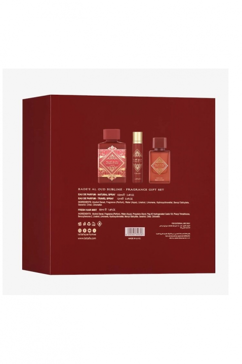 Set unisex arabesc Lattafa Bade`e Al Oud Sublime EDP 100 ml + 12 ml EDP + Hair Mist 50 mlIVET.RO - Reduceri de până la -80%