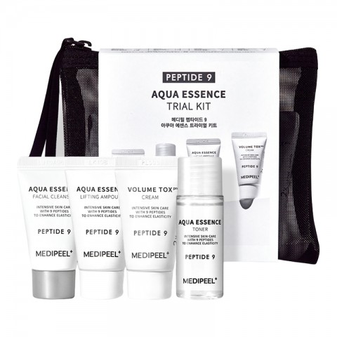 MEDI-PEEL Peptide 9 Aqua Essence Trial Kit (Cleanser15ml+Toner20ml+Ampoule15ml+Cream15g)IVET.RO - Reduceri de până la -80%