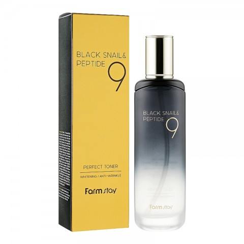 FarmStay Black Snail & Peptide 9 Perfect Toner 120 mlIVET.RO - Reduceri de până la -80%