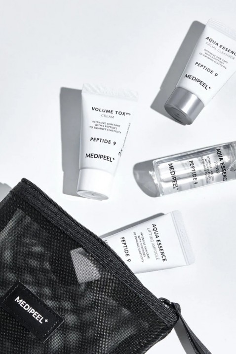 MEDI-PEEL Peptide 9 Aqua Essence Trial Kit (Cleanser15ml+Toner20ml+Ampoule15ml+Cream15g)IVET.RO - Reduceri de până la -80%