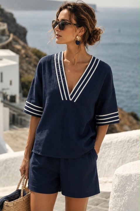 Set de vară pentru femei, format din două piese VANDORIA NAVY, Culoare: bleumarin, IVET.RO - Reduceri de până la -80%
