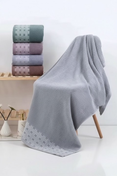 Prosop din frotir cu bordură decorativă și textură moale KARPINA BLUE 50x100 cm, Culoare: albastru, IVET.RO - Reduceri de până la -80%