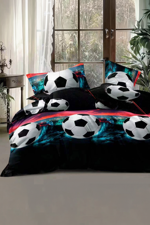 Set de lenjerie de pat în două piese cu imprimeu 3D stadion și mingi FORMINA 140x200 cm, Culoare: multicolor, IVET.RO - Reduceri de până la -80%