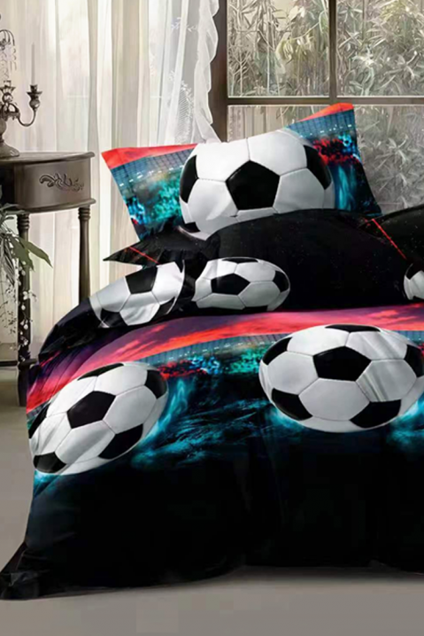 Set de lenjerie de pat în două piese cu imprimeu 3D stadion și mingi FORMINA 140x200 cm, Culoare: multicolor, IVET.RO - Reduceri de până la -80%