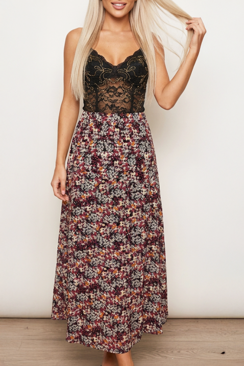 Fustă lungă cu print floral TILIBET, Culoare: multicolor, IVET.RO - Reduceri de până la -80%