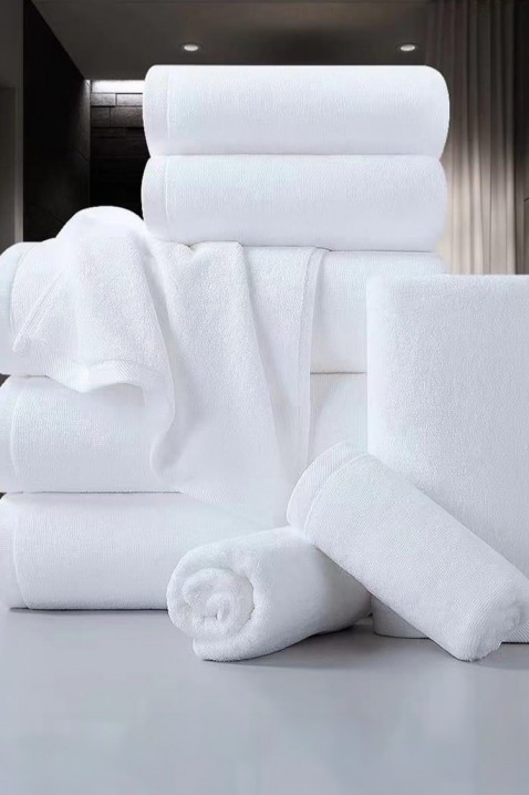 Prosop de baie din frotir cu textură moale și stil hotelier simplu AURENZA 35x75 cm, Culoare: alb, IVET.RO - Reduceri de până la -80%