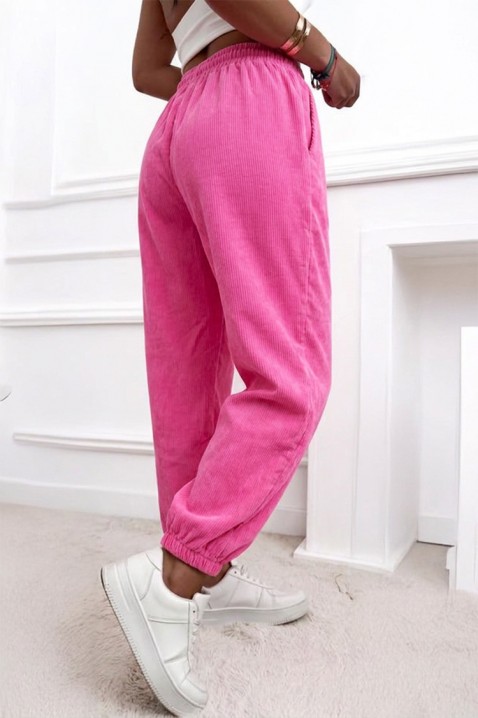 Pantaloni pentru femei cu croială largă și talie înaltă BALINEA PINK, Culoare: roz, IVET.RO - Reduceri de până la -80%