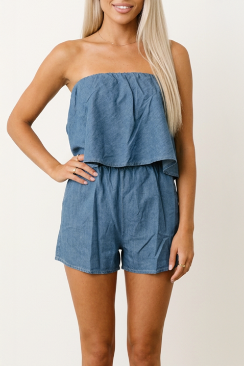 Set de damă din material denim subțire cu croială lejeră BRAVERY BLUE, Culoare: denim, IVET.RO - Reduceri de până la -80%