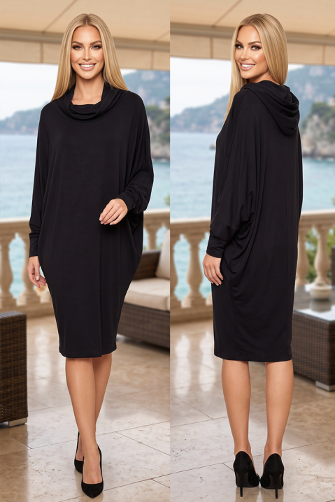 Rochie midi sport-elegantă cu mâneci lungi tip 