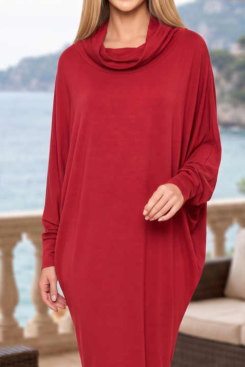 Rochie midi sport-elegantă cu mâneci lungi tip 