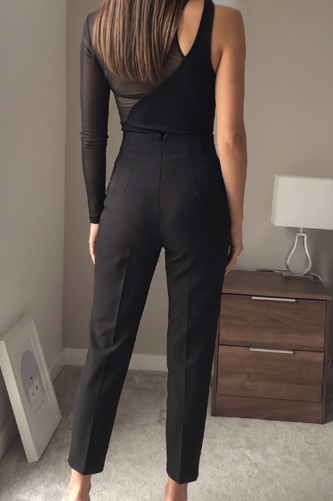 Pantaloni eleganți cu talie înaltă pentru femei PERIETA, Culoare: negru, IVET.RO - Reduceri de până la -80%