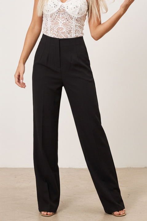 Pantaloni damă eleganți cu dungă și croială lejeră JARDINA BLACK, Culoare: negru, IVET.RO - Reduceri de până la -80%