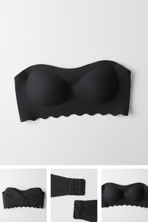 Sutien fără cusături, fără bretele, cu cupe de modelare IBERINIA BLACK, Culoare: negru, IVET.RO - Reduceri de până la -80%