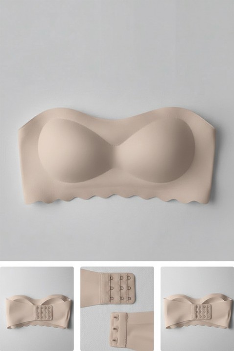 Sutien fără cusături, fără bretele, cu cupe de modelare IBERINIA BEIGE, Culoare: bej, IVET.RO - Reduceri de până la -80%