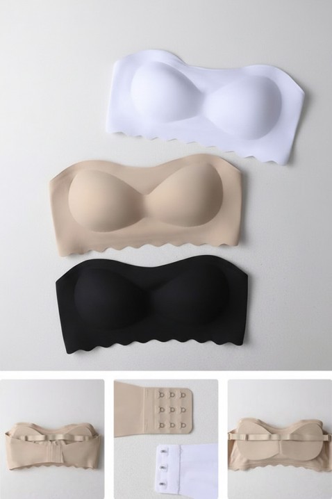 Sutien fără cusături, fără bretele, cu cupe de modelare IBERINIA BEIGE, Culoare: bej, IVET.RO - Reduceri de până la -80%