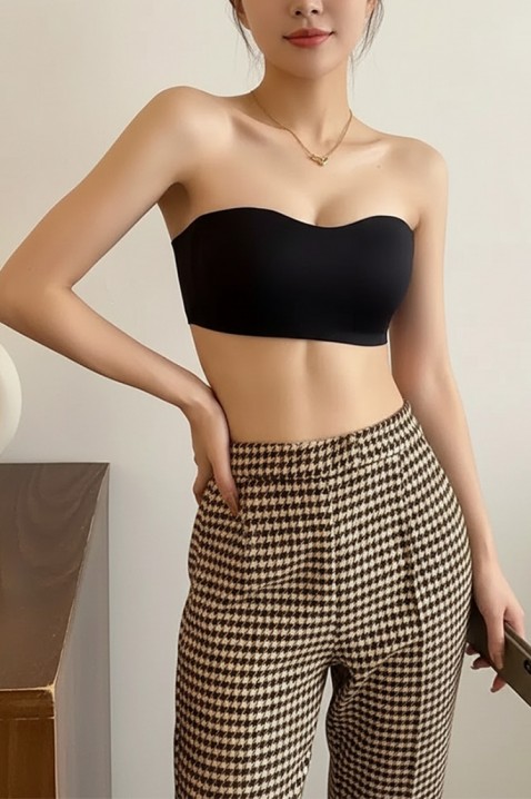 Sutien bandeau fără cusături cu benzi autoadezive și design fără bretele BALNEA BLACK, Culoare: negru, IVET.RO - Reduceri de până la -80%