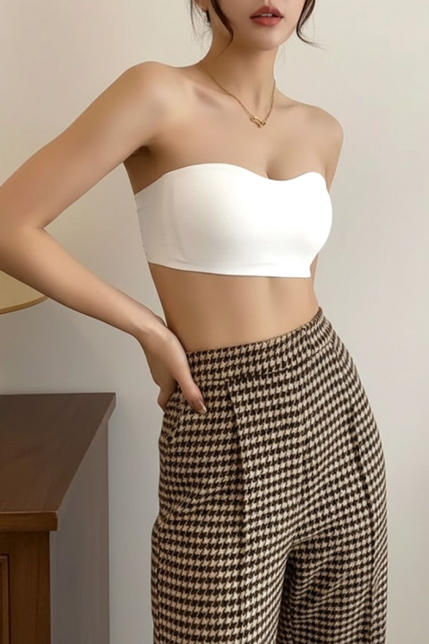 Sutien bandeau fără cusături cu benzi autoadezive și design fără bretele BALNEA WHITE, Culoare: alb, IVET.RO - Reduceri de până la -80%