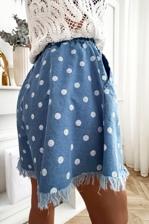Pantaloni scurți albaștri cu buline albe SEBASTA, Culoare: multicolor, IVET.RO - Reduceri de până la -80%