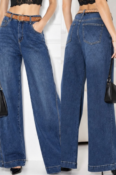 Blugi damă largi cu talie înaltă și croială modernă LYRIS, Culoare: denim, IVET.RO - Reduceri de până la -80%
