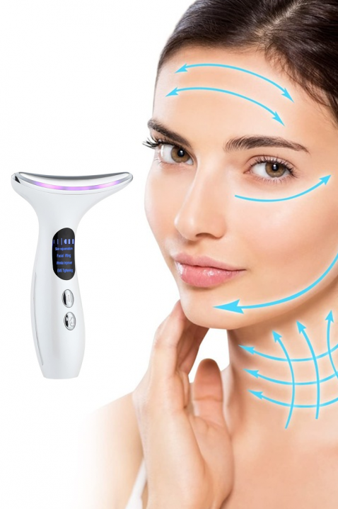 Masajator multifuncțional pentru față și gât GLOW LIFT, Culoare: alb, IVET.RO - Reduceri de până la -80%