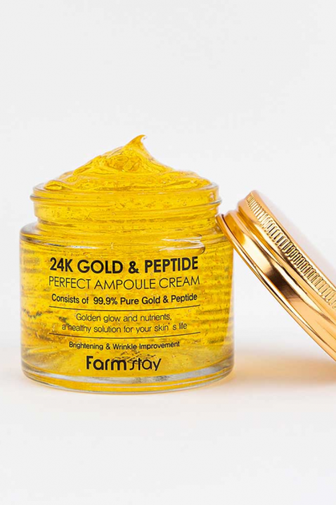 FarmStay 24K Gold & Peptide Perfect Ampoule Cream 80 mlIVET.RO - Reduceri de până la -80%