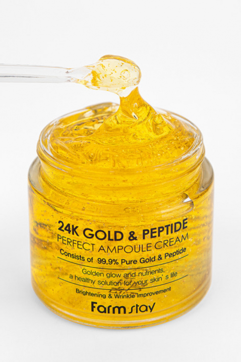 FarmStay 24K Gold & Peptide Perfect Ampoule Cream 80 mlIVET.RO - Reduceri de până la -80%