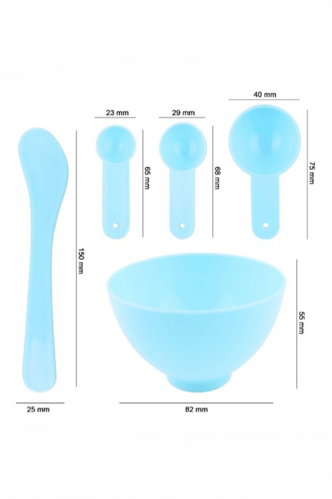 Set pentru prepararea măștilor de față DELVISA BLUE, Culoare: albastru, IVET.RO - Reduceri de până la -80%